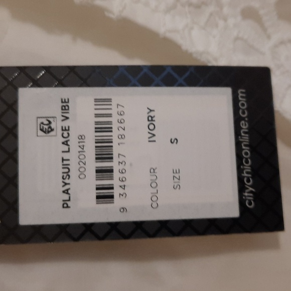 CITY CHIC PLAYSUIT LACE VIBE WOMEN WHITE  ROMPER JUMPSUIT SIZE S/16 NEW - Picture 4 of 14